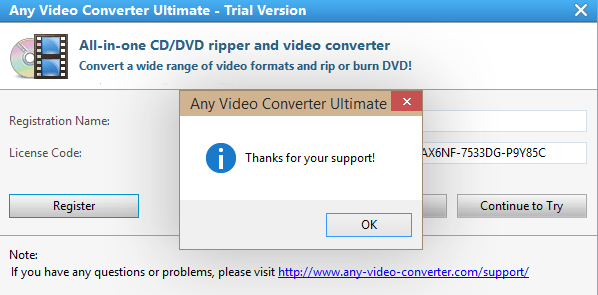 Any video converter ultimate 7.0.7 serial key